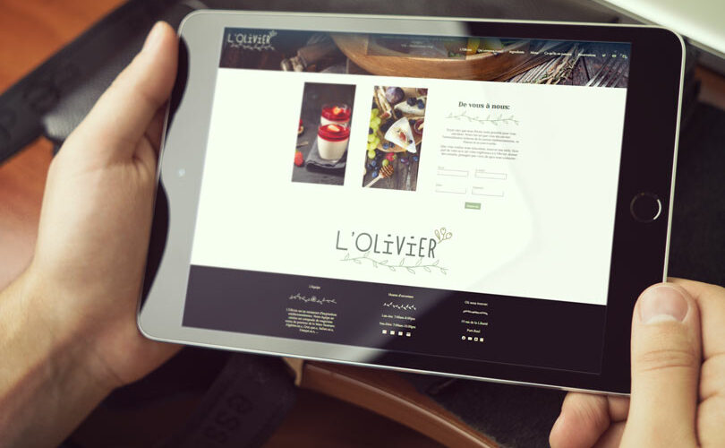 Le site web du restaurant L'Olivier est conçu pour être responsive.